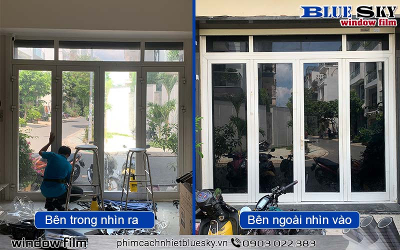 Sử dụng giấy dán kính một chiều tại TP.HCM mang đến không gian riêng tư và thoải mái