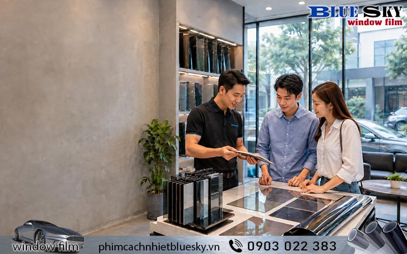 Tiêu chí chọn phim Nano Ceramic cho công trình gồm hướng kính, VLT, TSER và khả năng cản tia UV