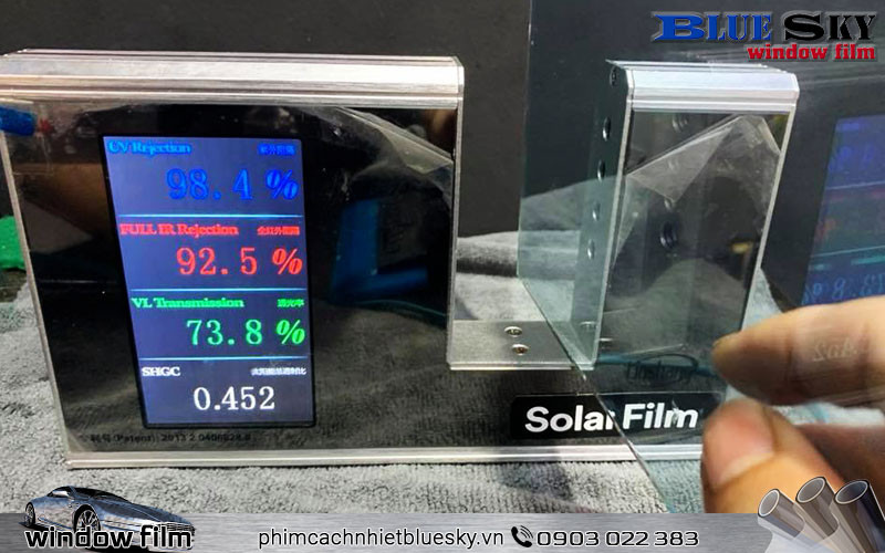 Ba thông số chính của phim cách nhiệt có thể đo bằng máy là độ truyền sáng, ngăn UV, ngăn IR