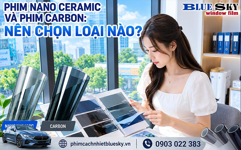 Phim cách nhiệt Nano Ceramic và Carbon là hai công nghệ không kim loại được lựa chọn phổ biến cho nhà kính và ô tô.