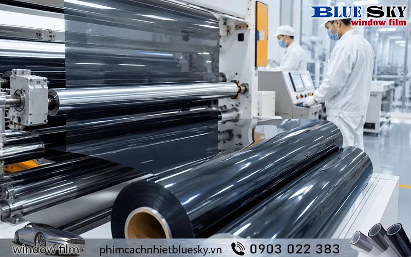 Giấy decal phản quang Hàn Quốc ứng dụng công nghệ tráng phủ kim loại hiện đại, bền màu và chống nóng hiệu quả