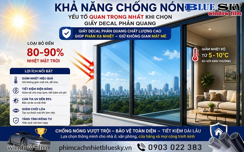 Khả năng chống nóng là yếu tố quan trọng nhất quyết định chất lượng của giấy decal phản quang